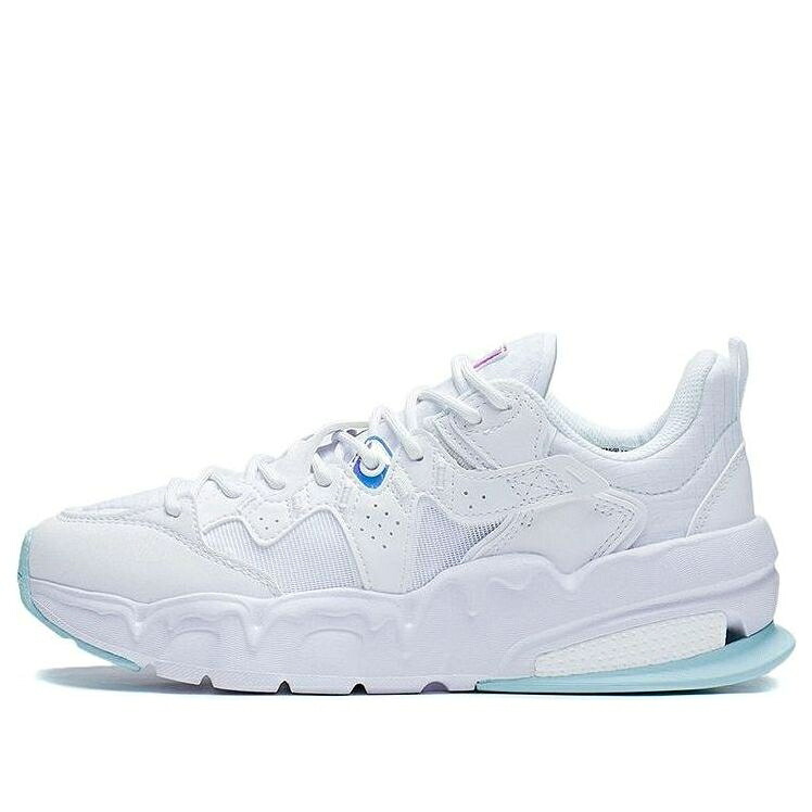 リーニン スニーカー 運動靴 白色 ホワイト 青色 ブルー 'WHITE BLUE' スニーカー レディース LI-NING (WMNS) FLEX SPORTSTYLE SHOES ICE AGLS114-2 / WHITE BLUE｜スニケス