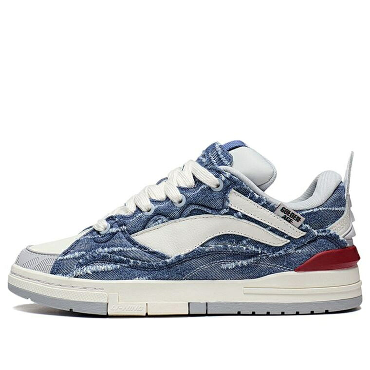 リーニン 青色 ブルー 白色 ホワイト 'DENIM WHITE' スニーカー メンズ LI-NING SUPERWAVE GOLDEN BLUE AECS073-10 / BLUE WHITE|スニケス