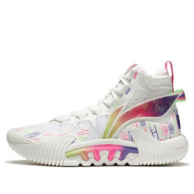 リーニン 皮膚軟化剤 白いこと 白いこと \u0027CREAMY WHITE\u0027 スニーカー メンズ LI-NING BADFIVE 2 ABFR001-12 / CREAM WHITE
