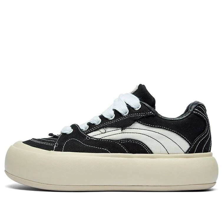 リーニン 黒いこと 黒いこと ベージュ \u0027BLACK BEIGE\u0027 スニーカー レディース LI-NING (WMNS) PUFF PLATFORM AZGT026-5 / BLACK BEIGE