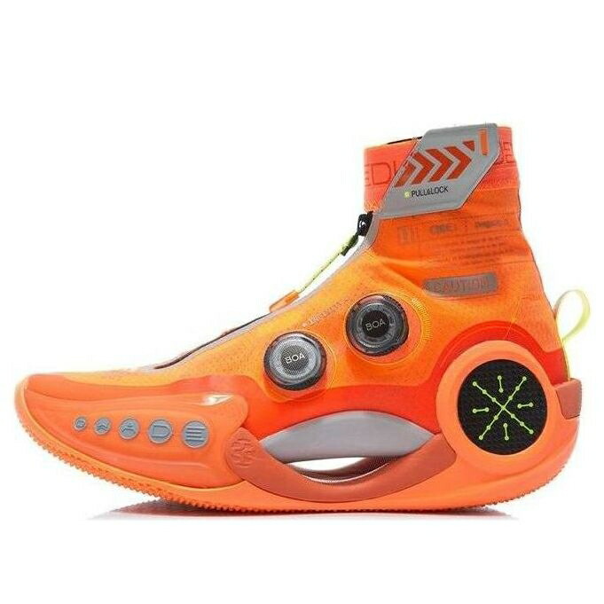 リーニン ウェイド 橙 オレンジ 黒色 ブラック CAUTION スニーカー メンズ LI-NING WAY OF WADE 9 INFINITY ABER003-6 / SHOCKING ORANGE BLACK