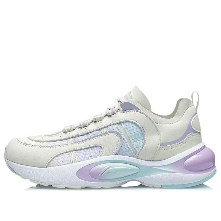 リーニン 薄墨色 薄墨色 紫 パープル 青碧 青碧 \u0027COTTON CANDY\u0027 スニーカー レディース LI-NING (WMNS) V8 ARHQ172-7 / GREY PURPLE BLUE
