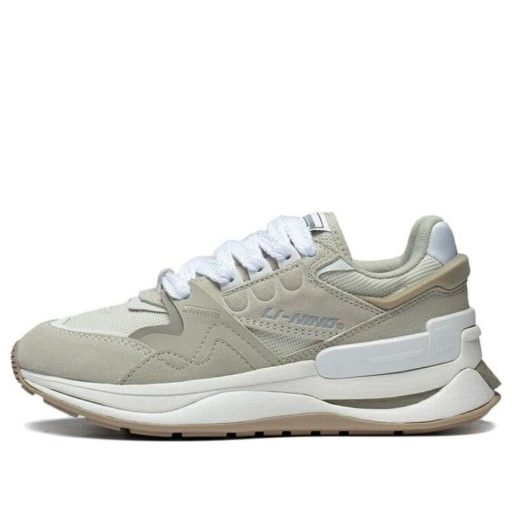 リーニン 薄墨色 薄墨色 白いこと 白いこと \u0027GREY WHITE\u0027 スニーカー レディース LI-NING (WMNS) 001 MOMENT V2 AGCT018-2 / GREY WHITE