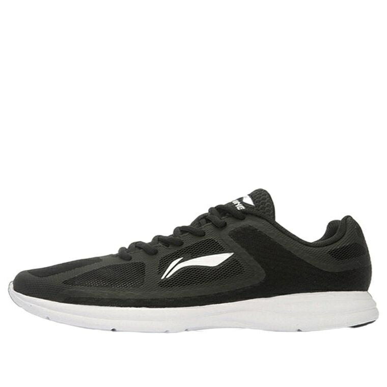 リーニン スニーカー 運動靴 黒色 ブラック 白色 ホワイト BLACK WHITE スニーカー メンズ LI-NING RUNNING SHOES LOW ARBP101-1 / BLACK WHITE