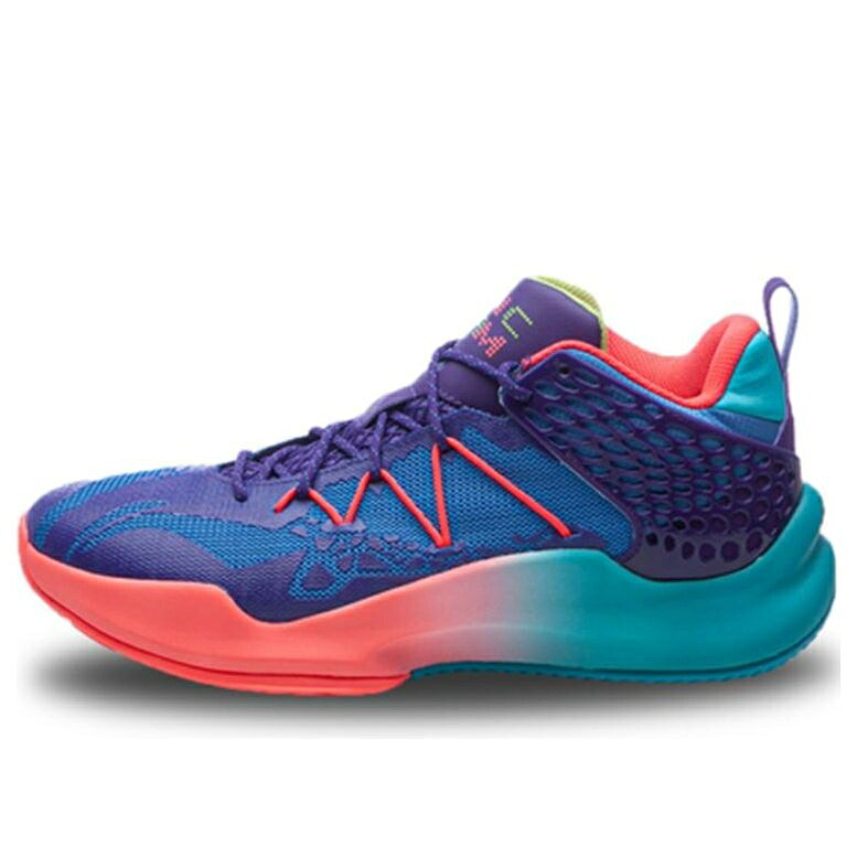 リーニン チーム ミッド 紫 パープル 青色 ブルー 'PURPLE BLUE' スニーカー メンズ LI-NING SONIC 8 TEAM MID ABPQ011-6 / PURPLE BLUE｜スニケス
