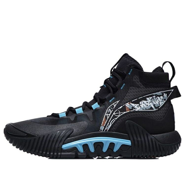 リーニン 御機嫌 黒いこと 黒いこと 青碧 青碧 \u0027BLACK BLUE\u0027 スニーカー メンズ LI-NING BADFIVE 2 HIGH ABFR001-1 / BLACK BLUE