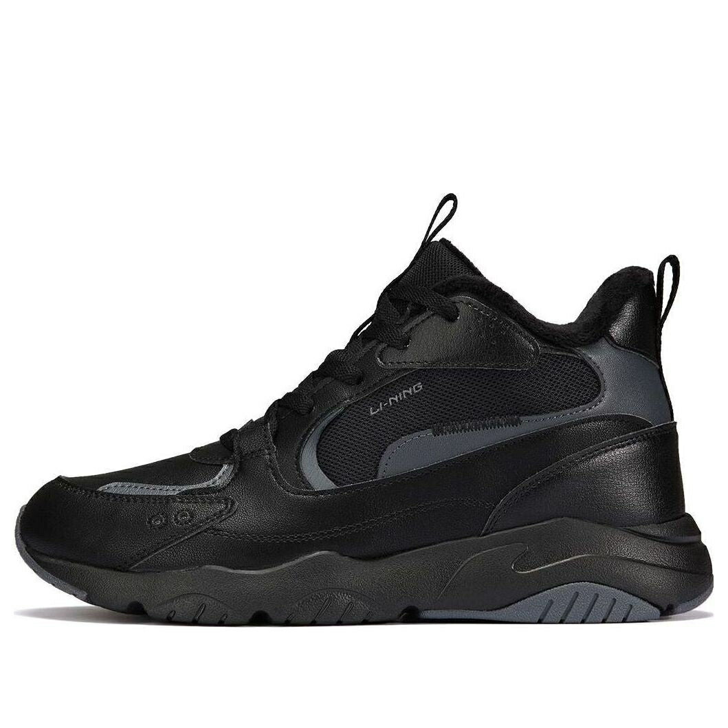 リーニン ライフスタイル ハイ スニーカー 運動靴 黒色 ブラック 'BLACK VELOUR' スニーカー メンズ LI-NING LIFESTYLE HIGH TOP SHOES AGLS209-3 / BLACK 29,835円