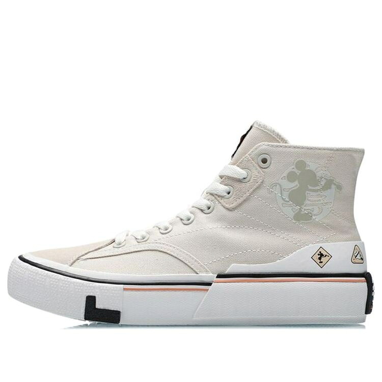 リーニン スニーカー 運動すること靴 ベージュ 白いこと 白いこと \u0027BEIGE WHITE\u0027 スニーカー レディース LI-NING (WMNS) CANVAS HI SHOES AECR008-2 / BEIGE WHITE