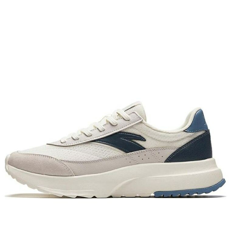 カジュアル スニーカー 運動靴 ベージュ 白色 ホワイト 青色 ブルー カジュアルスニーカー 'BEIGE BLUE' スニーカー メンズ ANTA RETRO CASUAL SHOES 912428803-2 / BEIGE WHITE BLUE