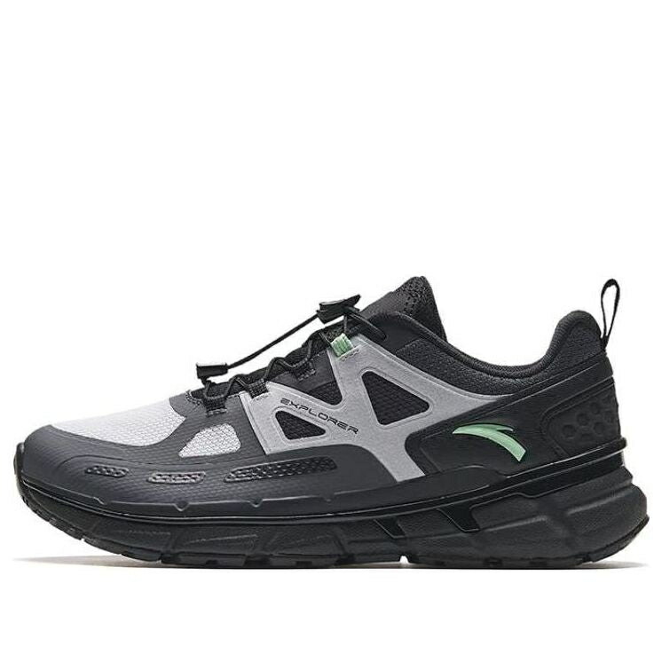 スニーカー 運動靴 灰色 グレー 黒色 ブラック 緑 グリーン BLACK GREEN スニーカー メンズ ANTA HIKING SHOES GREY 112338860-3 / BLACK GREY GREEN