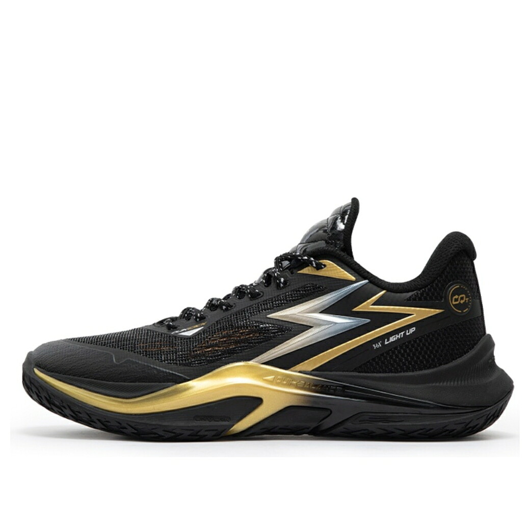 黒色 ブラック ゴールド 'BLACK GOLD' スニーカー メンズ 361 DEGREES 361 DEGREES LIGHT UP 1 572431111-10 / BLACK GOLD|スニケス