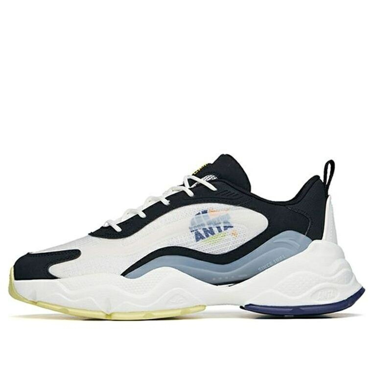 黒色 ブラック 白色 ホワイト 青色 ブルー 'WHITE BLUE' スニーカー メンズ ANTA MILLENNIUM 4 LOW BLACK 112228890-5 / WHITE BLACK BLUE
