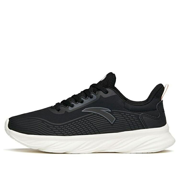 続きもの 黒いこと 黒いこと 白いこと 白いこと \u0027BLACK WHITE\u0027 スニーカー レディース ANTA (WMNS) RUNNING SERIES SNEAKERS MESH 122145571-9 / BLACK WHITE