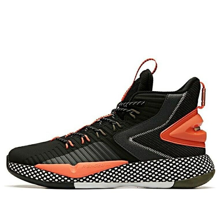 クイック 黒色 ブラック 橙 オレンジ 白色 ホワイト 'BLACK ORANGE' スニーカー メンズ ANTA QUICK BATTLE 3 11941606-1 / BLACK ORANGE WHITE