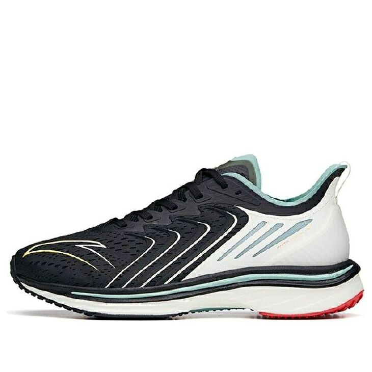 スニーカー 運動靴 黒色 ブラック 赤 レッド 白色 ホワイト 1.0 'BLACK WHITE' スニーカー メンズ ANTA MACH RUNNING SHOES 112135562-1 / BLACK RED WHITE