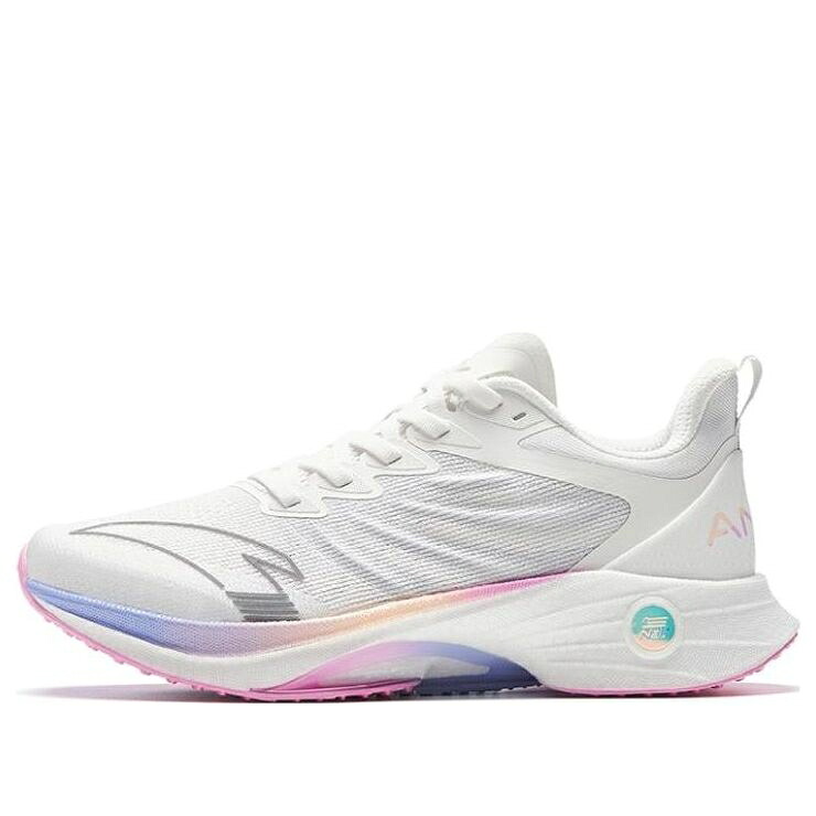 白いこと 白いこと サクラ色 薄墨色 薄墨色 青み 青色 橙 オレンジ色 \u0027WHITE PINK\u0027 スニーカー レディース ANTA (WMNS) MACH 3 122335583-1 / WHITE PINK GREY BLUE ORANGE