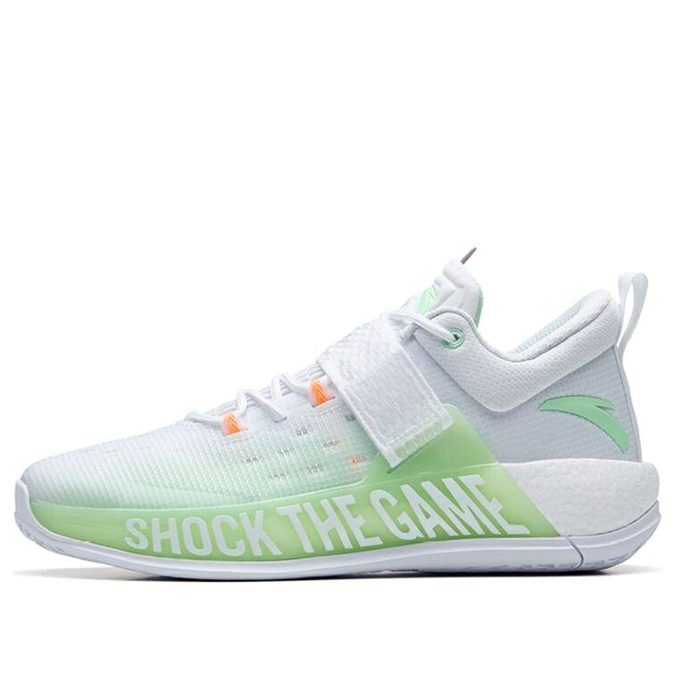 ぼうぜん自失 競り合い 白いこと 白いこと 緑 緑であること \u0027WHITE GREEN\u0027 スニーカー メンズ ANTA SHOCK THE GAME 4 LOW 112231608-1 / WHITE GREEN