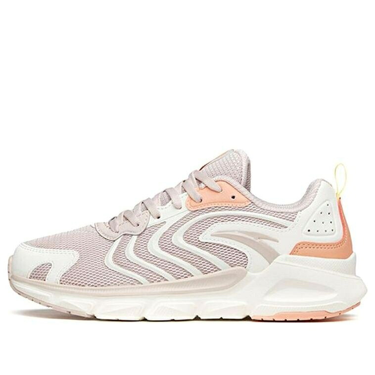 続きもの 白いこと 白いこと さくら色 \u0027GREY PINK\u0027 スニーカー レディース ANTA (WMNS) RUNNING SERIES LOW WHITE 122115590-2 / WHITE PINK