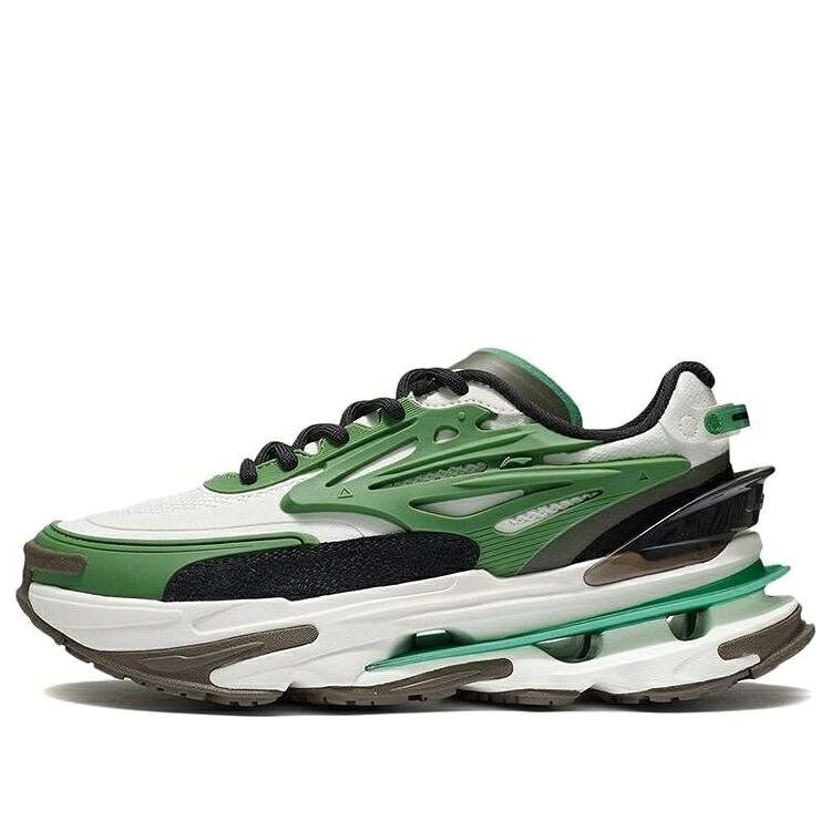 リーニン 白いこと 白いこと 黒いこと 黒いこと 緑 緑であること \u0027BLACK GREEN\u0027 スニーカー レディース LI-NING (WMNS) COUNTFLOW WU XING XINGSHAN WHITE AGLR308-4 / BLACK WHITE GREEN