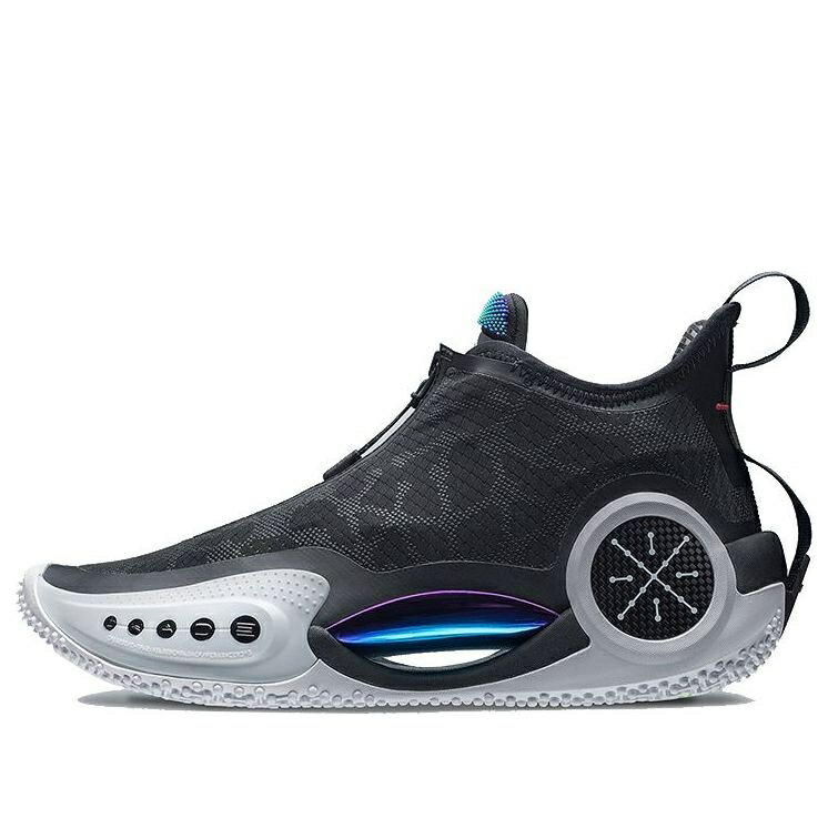 リーニン ウェイド 黒色 ブラック 灰色 グレー 青色 ブルー 紫 パープル 'FIRST BORN' スニーカー メンズ LI-NING WAY OF WADE 9 ABAR119-1 / BLACK GREY BLUE PURPLE