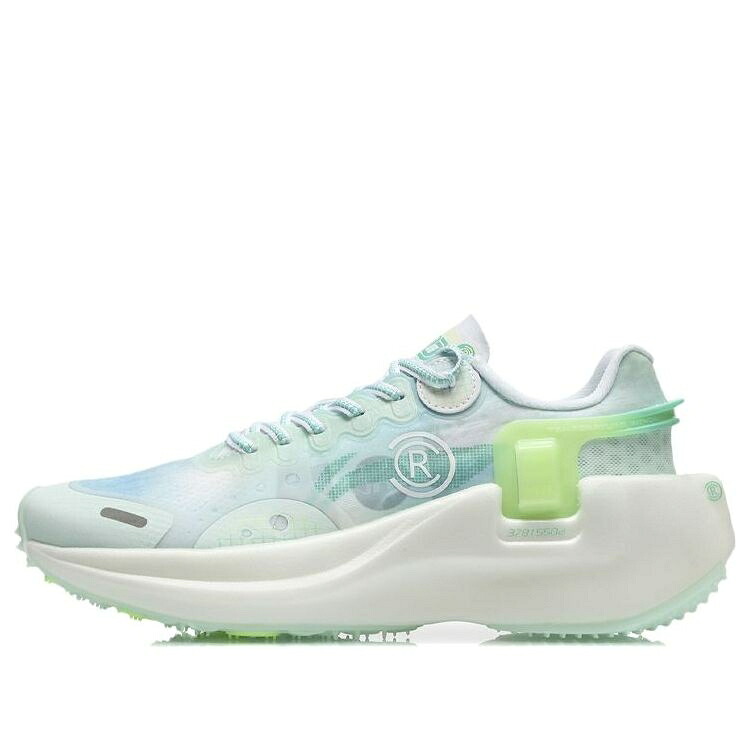 リーニン 青碧 青碧 緑 緑であること \u0027LIGHT GREEN\u0027 スニーカー レディース LI-NING (WMNS) WIND RANGE ESSENTIAL BLUE ARHR054-7 / BLUE GREEN