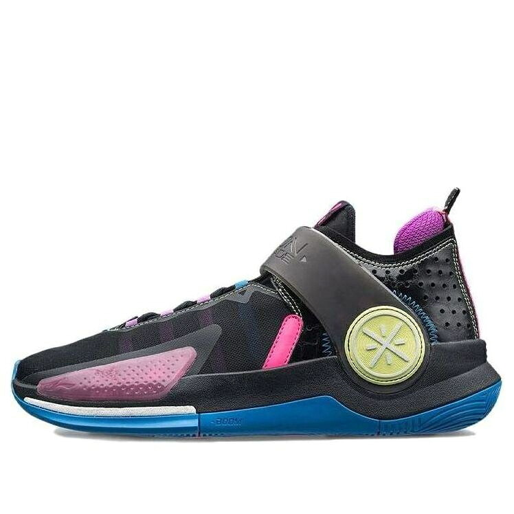リーニン ウェイド 黒色 ブラック 紫 パープル 青色 ブルー 'SOUTH COAST' スニーカー メンズ LI-NING WADE FISSION 7 ABPR025-4 / BLACK PURPLE BLUE｜スニケス