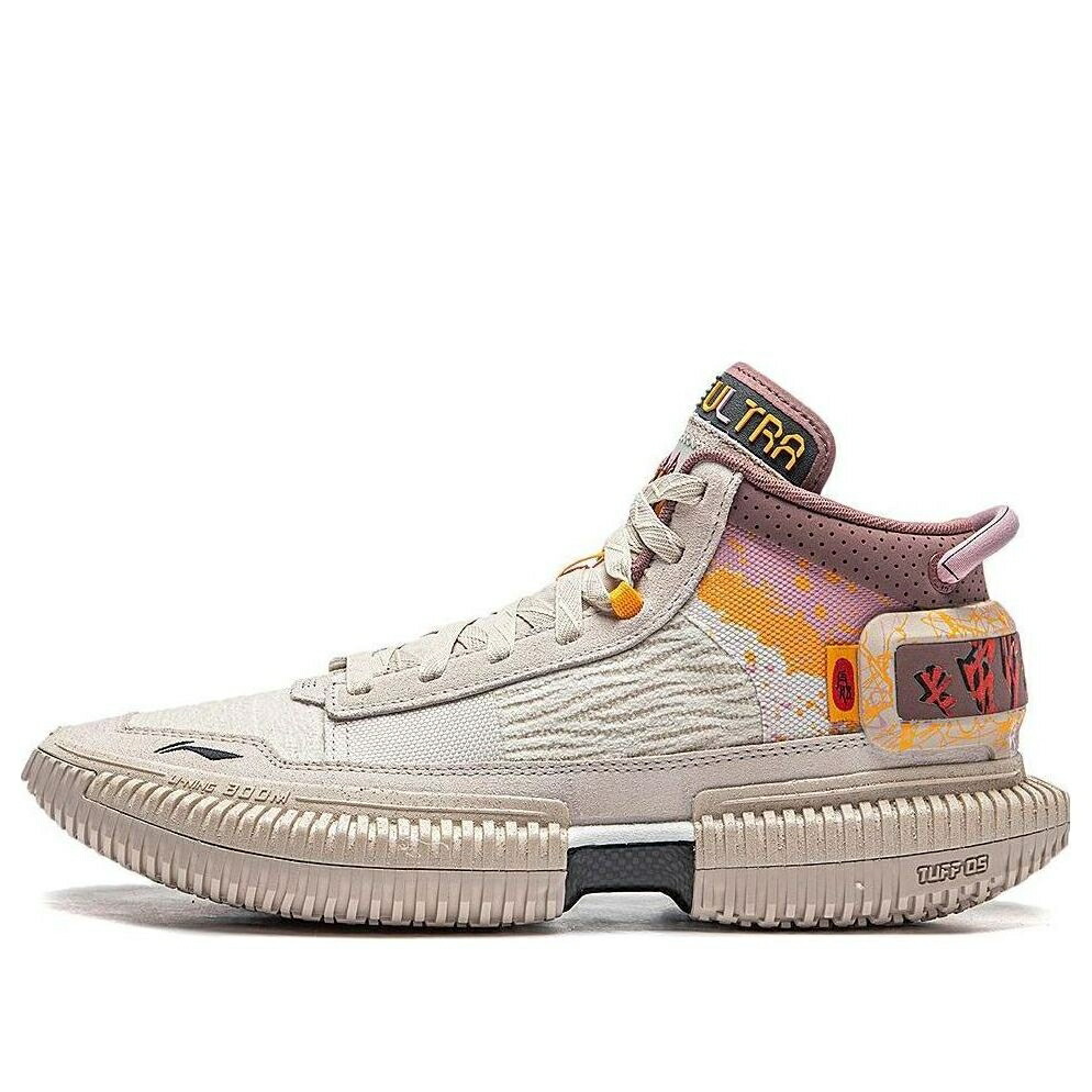 リーニン ウルトラ ミッド 薄墨色 薄墨色 橙 オレンジ色 \u0027GREY ORANGE\u0027 スニーカー メンズ LI-NING BADFIVE 3 ULTRA MID ABFS011-34 / GREY ORANGE