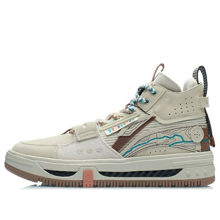 リーニン 灰色 グレー 緑 グリーン ベージュ 'OATMEAL' スニーカー メンズ LI-NING WUXING SHOW YUXING AGCR467-3 / GREY GREEN BEIGE