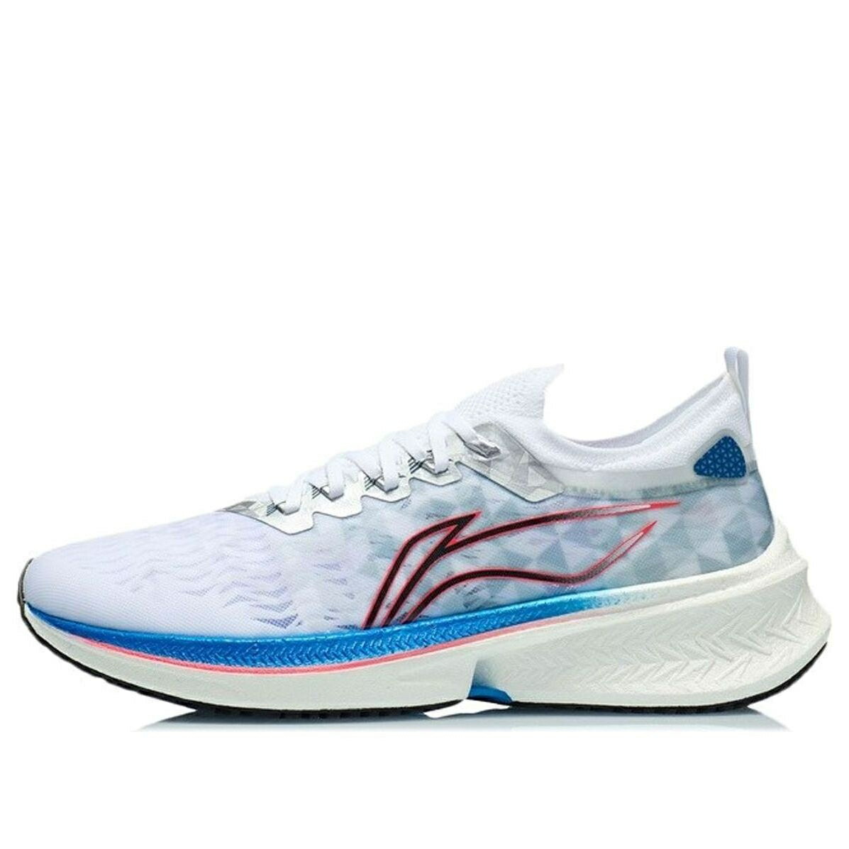 リーニン スタンダード 白色 ホワイト 'WHITE BLUE' スニーカー メンズ LI-NING FEIDIAN DISCOVERY ARMR005-9 / STANDARD WHITE