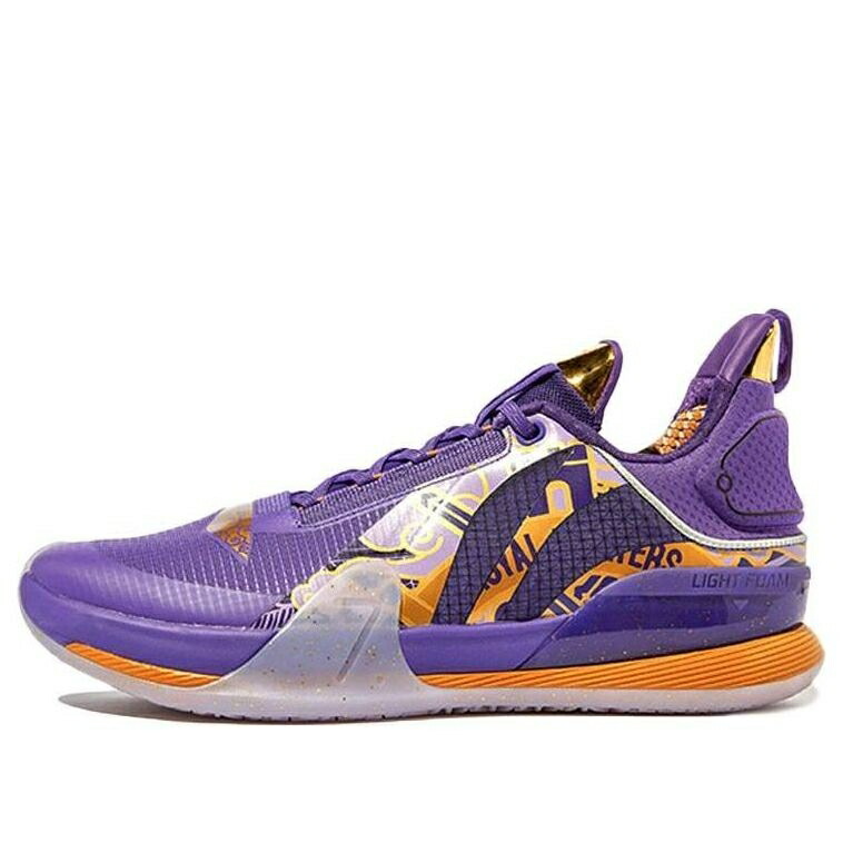 リーニン スピード ウォリアーズ 紫 パープル 橙 オレンジ 銀色 シルバー 'BEIJING CLUB' スニーカー メンズ LI-NING SPEED VII 7 FORBIDDEN WARRIORS ABAQ065-6 / PURPLE ORANGE SILVER