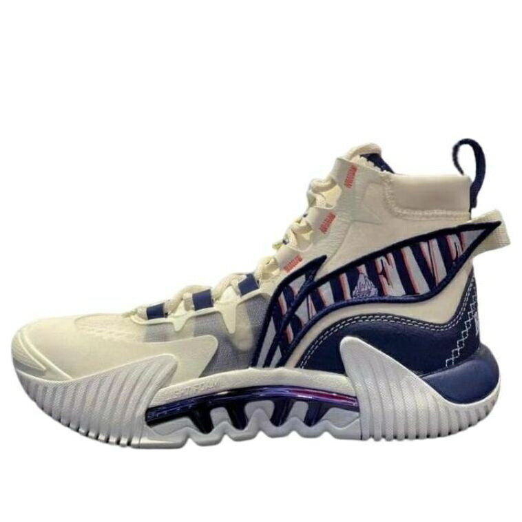 リーニン ハイ 白色 ホワイト 青色 ブルー 'WHITE BLUE' スニーカー メンズ LI-NING BADFIVE 2 HIGH ABFR001-17 / WHITE BLUE|スニケス