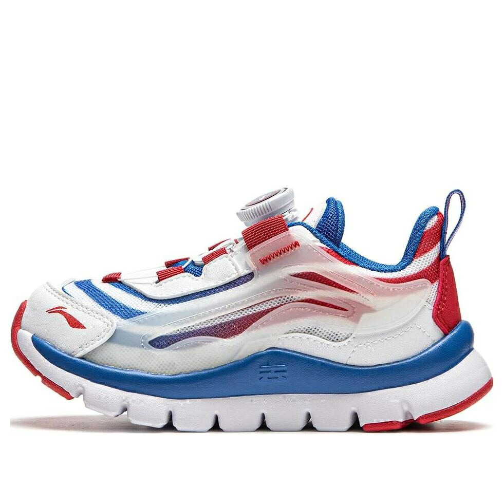 リーニン 青色 ブルー 白色 ホワイト 赤 レッド 'WHITE RED' ジュニア キッズ LI-NING (PS) AURORA BLUE YKNU090-15 / WHITE BLUE RED ベビー マタニティ スニーカー
