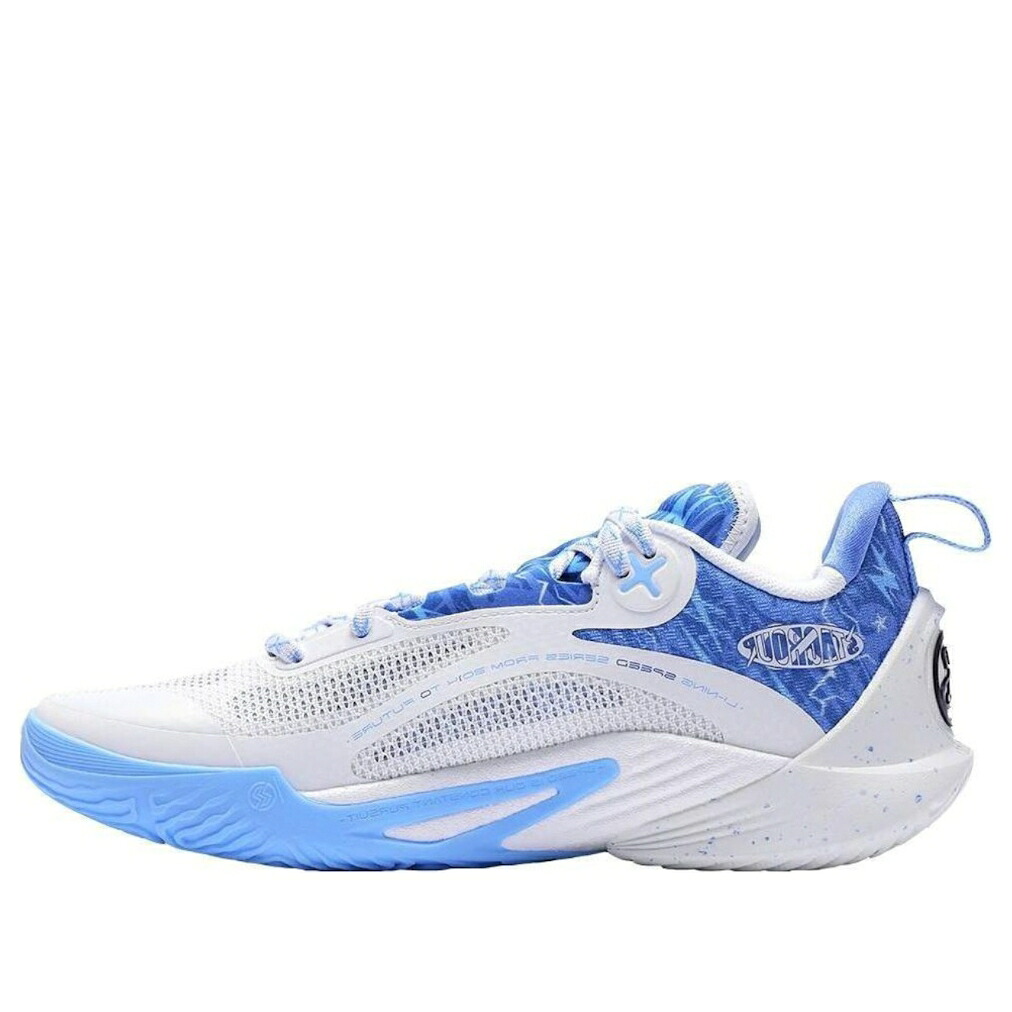 リーニン スピード 青色 ブルー 白色 ホワイト 'SKY' スニーカー メンズ LI-NING X BIPOLAR STAGROUP SPEED 10 OSO ABAT085-17 / BLUE WHITE|スニケス