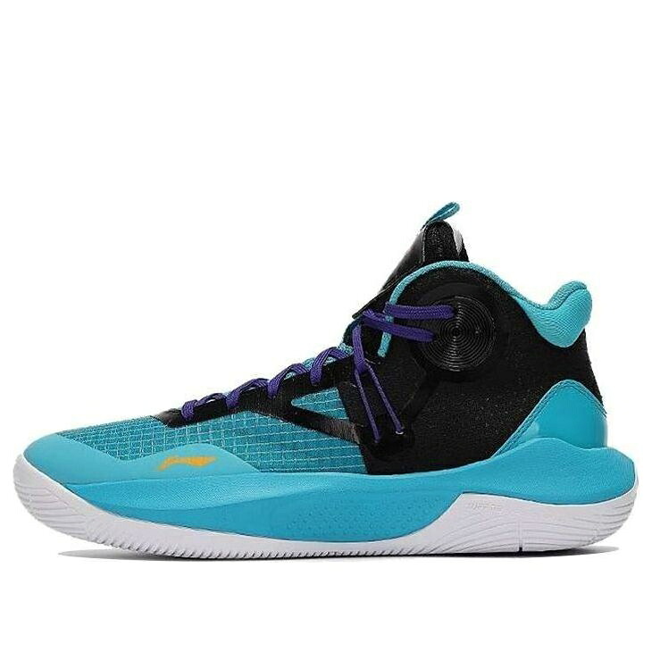 リーニン チーム ミッド 青色 ブルー 黒色 ブラック 黄色 イエロー 'BUTTERFLY BLUE' スニーカー メンズ LI-NING TD TEAM MID ABPR017-3 / BLUE BLACK YELLOW｜スニケス
