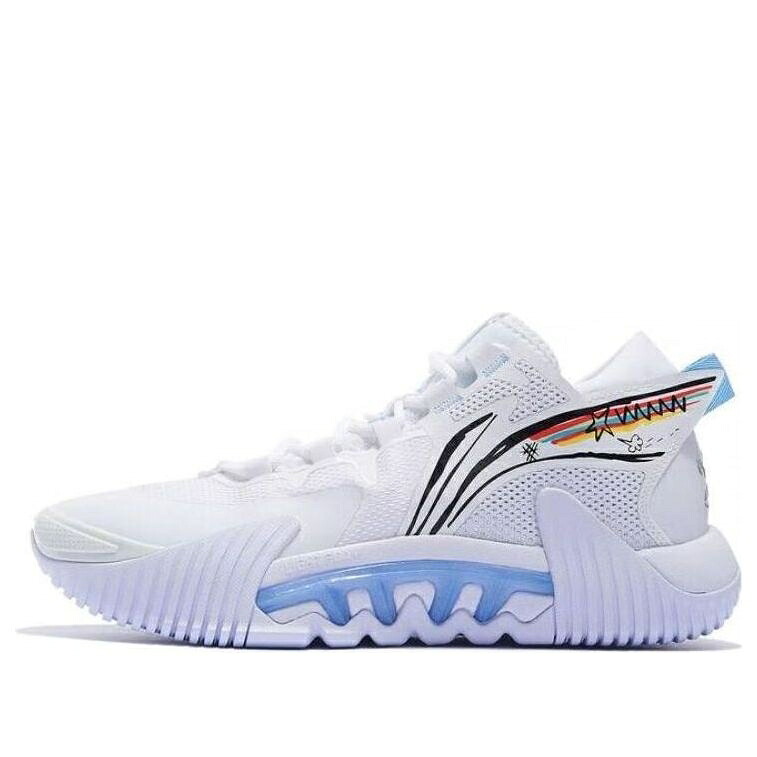 リーニン 白色 ホワイト 青色 ブルー 'CHRISTMAS' スニーカー メンズ LI-NING BADFIVE 2 LOW ABFT029-1 / WHITE BLUE