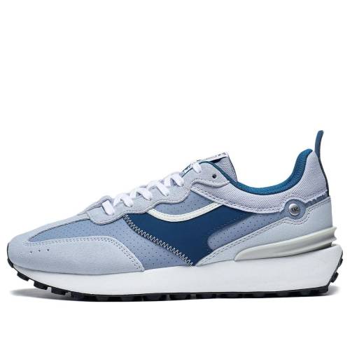 リーニン クラシック スニーカー スニーカー 運動靴 青色 ブルー 灰色 グレー 白色 ホワイト 'BLUE' メンズ LI-NING COSMOS CLASSIC TRAINERS RETRO WALKING SHOES AGCT047-3 / BLUE GREY WHITE