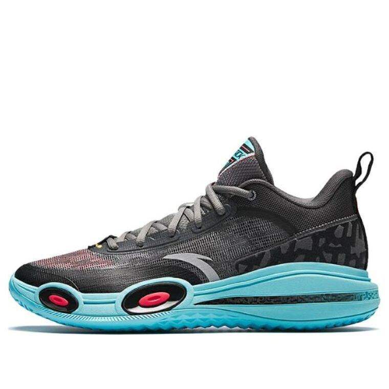 黒いこと 黒いこと \u0027BLACK TEAL\u0027 スニーカー メンズ ANTA ATTACK 1 112421109-7 / BLACK TEAL