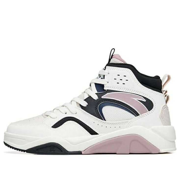 ご機嫌 黒いこと 黒いこと 白いこと 白いこと \u0027WHITE MAUVE\u0027 スニーカー レディース ANTA (WMNS) FLAME 3 HIGH BLACK 122248088-2 / WHITE BLACK MAUVE