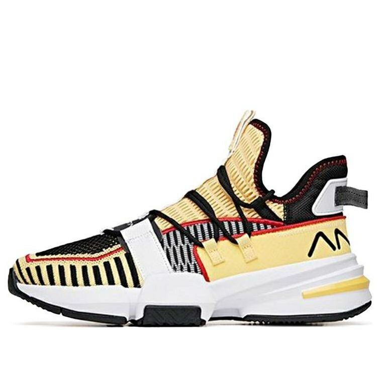 クレイジー 黒色 ブラック 黄色 イエロー 白色 ホワイト 'YELLOW WHITE' スニーカー メンズ ANTA LIGHT CRAZY 1 BLACK 112021609-5 / YELLOW BLACK WHITE|スニケス