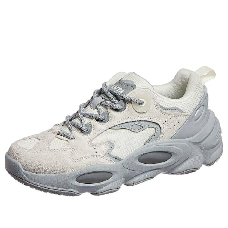 スニーカー 運動すること靴 白いこと 白いこと ベージュ 薄墨色 薄墨色 \u0027GREY BEIGE\u0027 スニーカー メンズ ANTA DAD SHOES 112418851-5 / WHITE BEIGE GREY