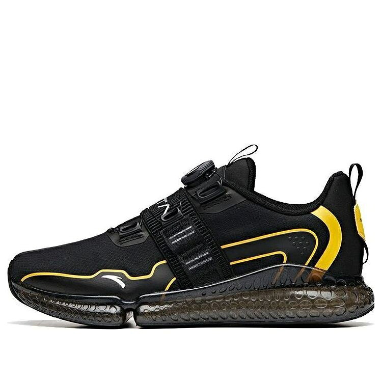 黒色 ブラック 黄色 イエロー 'BLACK YELLOW' スニーカー メンズ ANTA X NASA RUNNING SNEAKERS 112015590-2 / BLACK YELLOW