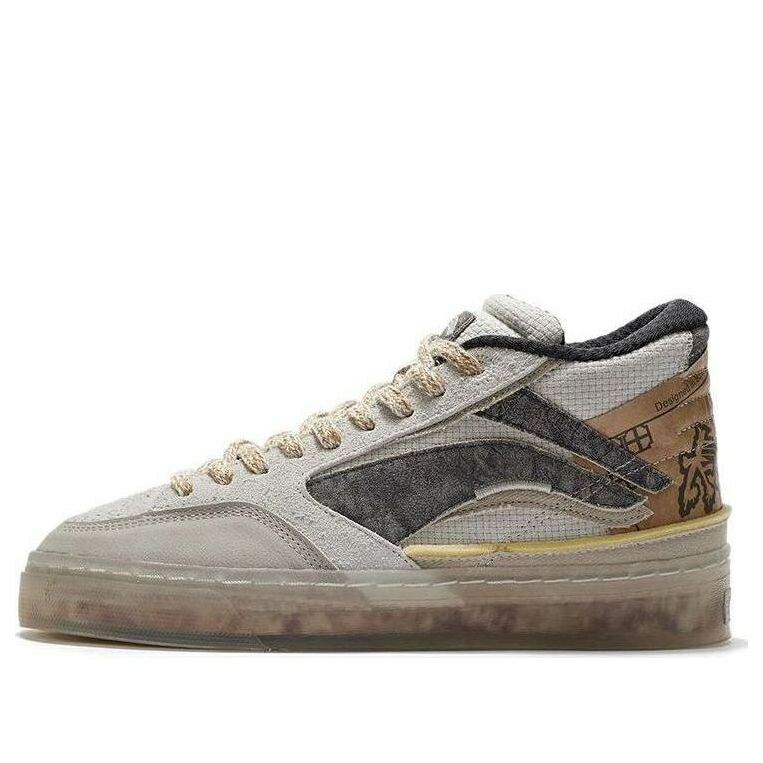 リーニン ウェーブ ウェイブ 灰色 グレー 茶色 ブラウン 黄色 イエロー 'YOUNG RICH' スニーカー レディース LI-NING (WMNS) BADFIVE WAVE 180 N AECR126-1 / GREY BROWN YELLOW