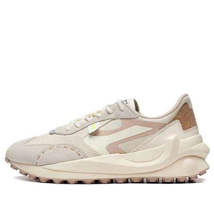 リーニン ライフスタイル ベージュ 白色 ホワイト ピンク 'WHITE PINK' スニーカー メンズ LI-NING COSMOS LIFESTYLE SNEAKERS BEIGE AGCT015-7 / WHITE BEIGE PINK
