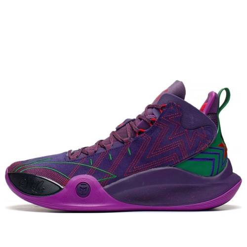 リーニン 紫 パープル C.J. 'FEAR' スニーカー メンズ LI-NING CJ1 MCCOLLUM ABAR019-18 / DARK PURPLE