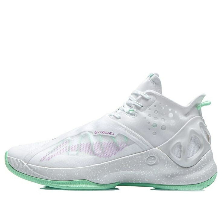 リーニン バスケットボール スニーカー 運動靴 白色 ホワイト 緑 グリーン 'WHITE' スニーカー メンズ LI-NING CUSHION COMFORT BASKETBALL SHOES ABAR081-2 / WHITE GREEN