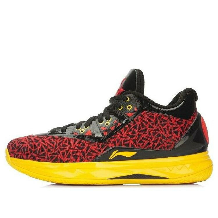 リーニン ウェイド 黒色 ブラック 赤 レッド 黄色 イエロー 'SCREWS' スニーカー メンズ LI-NING WAY OF WADE 4 ABAL037-21 / BLACK RED YELLOW