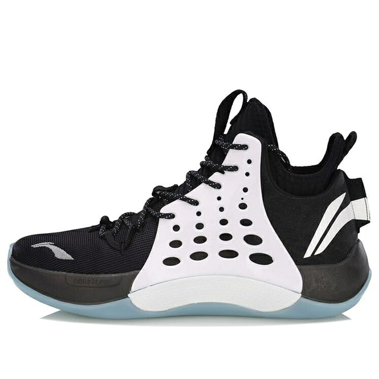 リーニン ミッド 黒色 ブラック 白色 ホワイト 'BLACK WHITE' スニーカー メンズ LI-NING SONIC 7 MID ABAP019-1 / BLACK WHITE