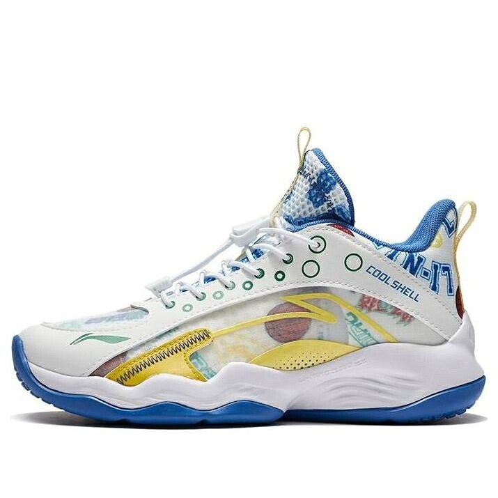 リーニン 青色 ブルー 白色 ホワイト 黄色 イエロー 2.0 'WHITE YELLOW' ジュニア キッズ LI-NING (GS) PRIMARY CLOUD BLUE YKBS018-9 / WHITE BLUE YELLOW ベビー マタニティ スニーカー