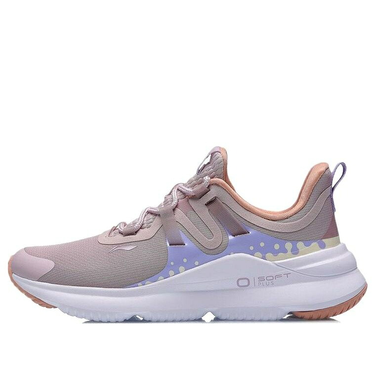 リーニン 白色 ホワイト 紫 パープル 'MAUVE WHITE' スニーカー レディース LI-NING (WMNS) SOFT PLUS ARHR024-2 / MAUVE WHITE PURPLE｜スニケス