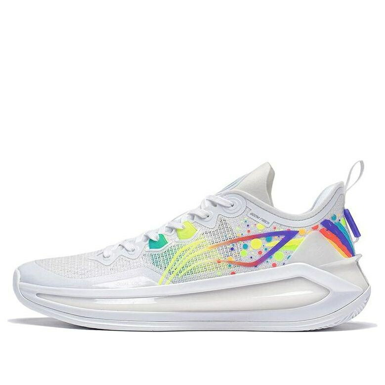 リーニン 白いこと 白いこと 黄味がかった 黄色 紫 パープル \u0027WHITE YELLOW\u0027 スニーカー メンズ LI-NING LIREN 3 V2 LOW NEON ABAT057-4 / WHITE YELLOW PURPLE